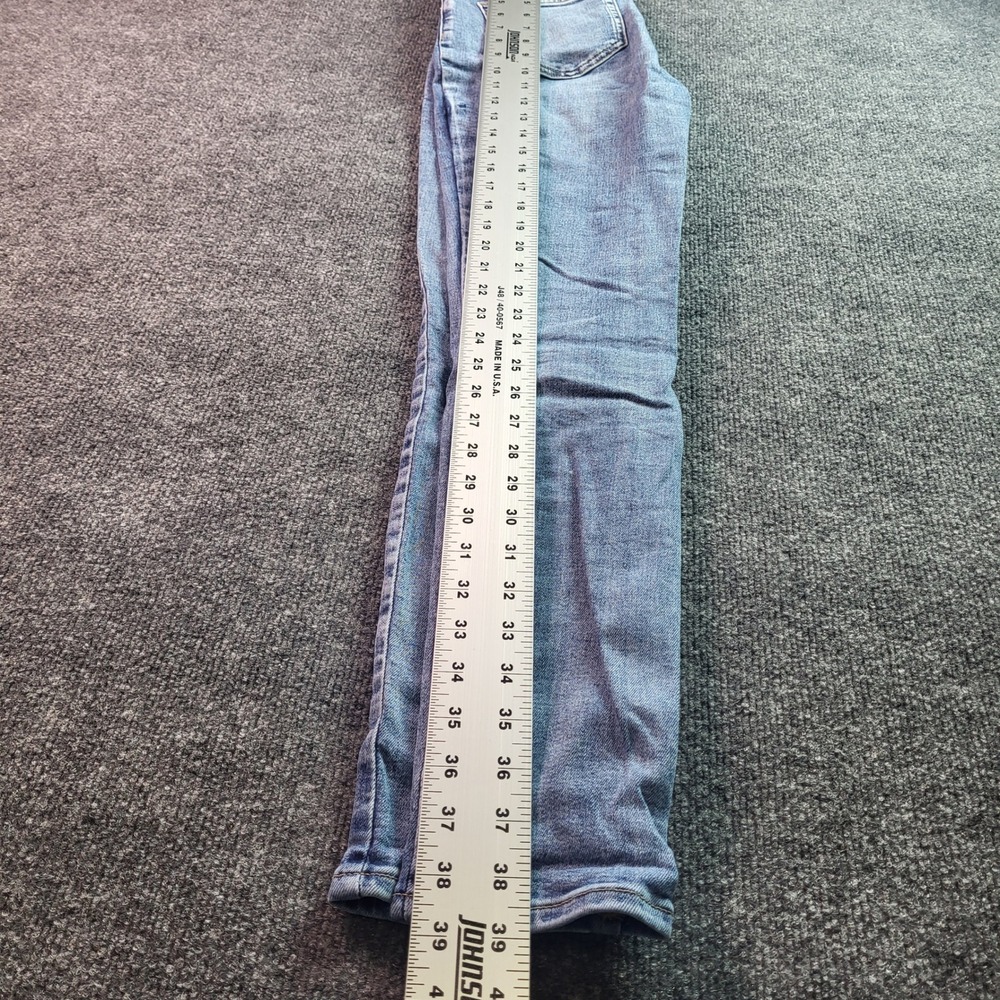 H M Womens Size 2 High Waisted Skinny Jeans Light Wash Denim - Picture 2 of 8